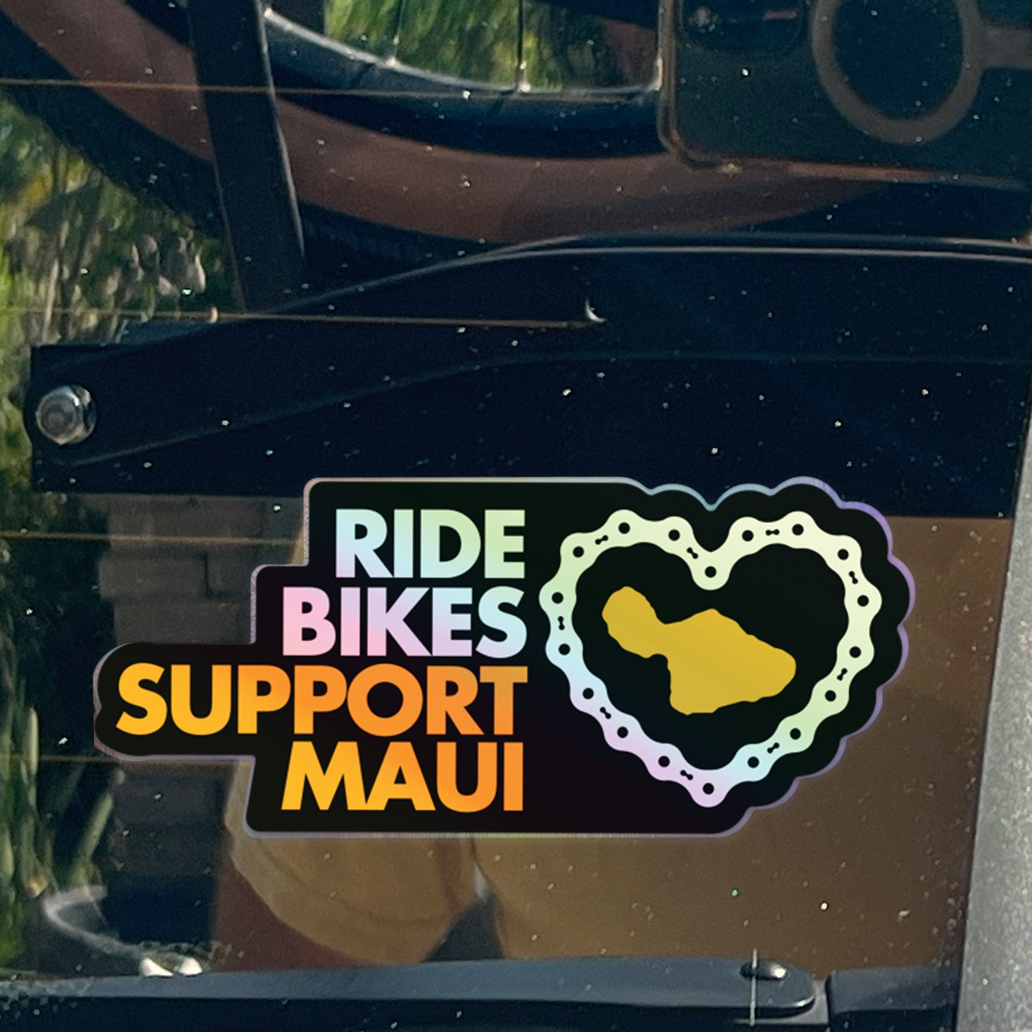 Ride Bikes Support Maui sticker