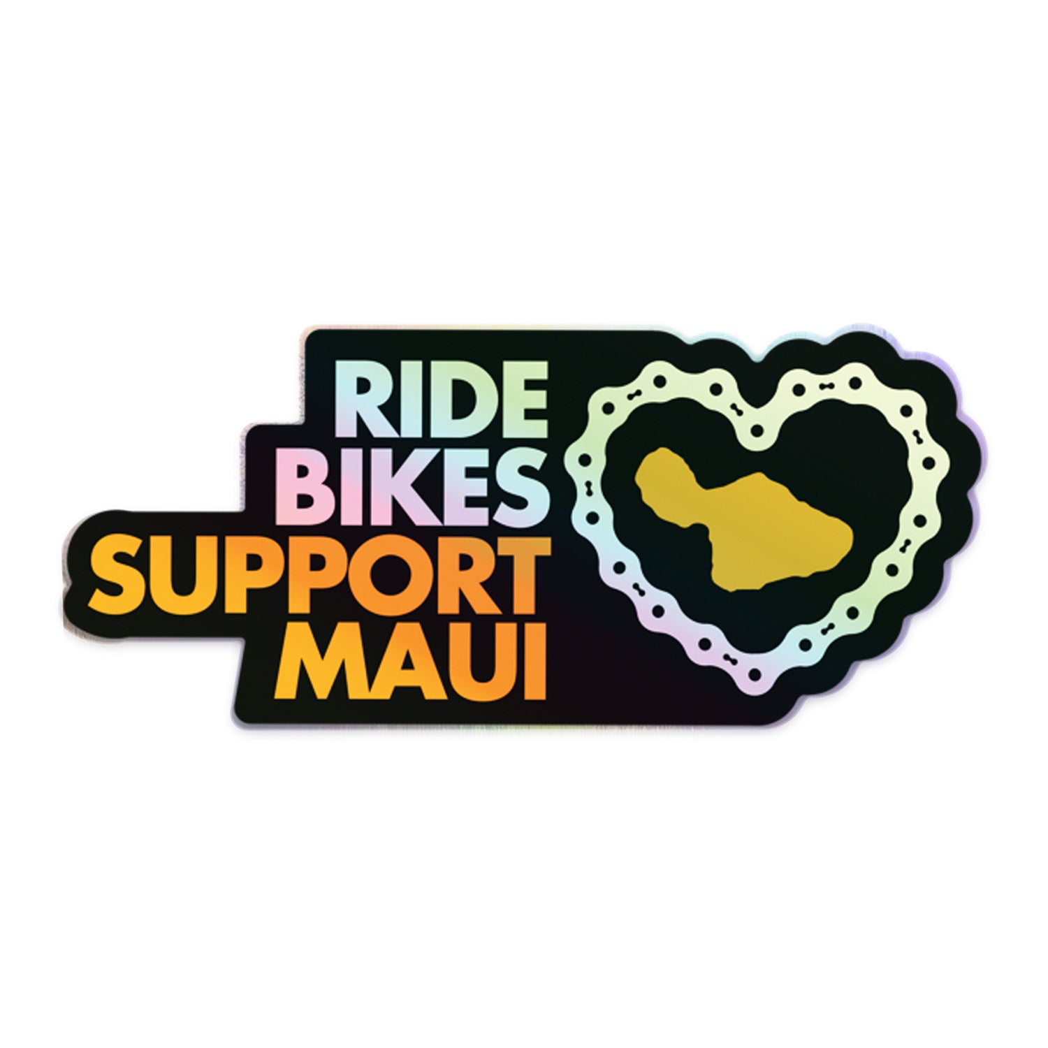 Ride Bikes Support Maui benefit sticker
