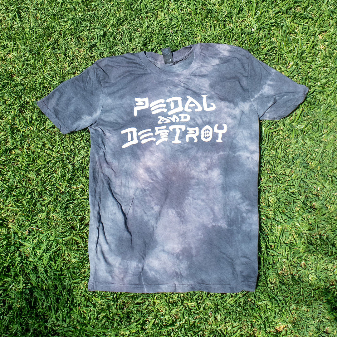 Tie Dye Pedal and Destroy t-shirt (one-off)