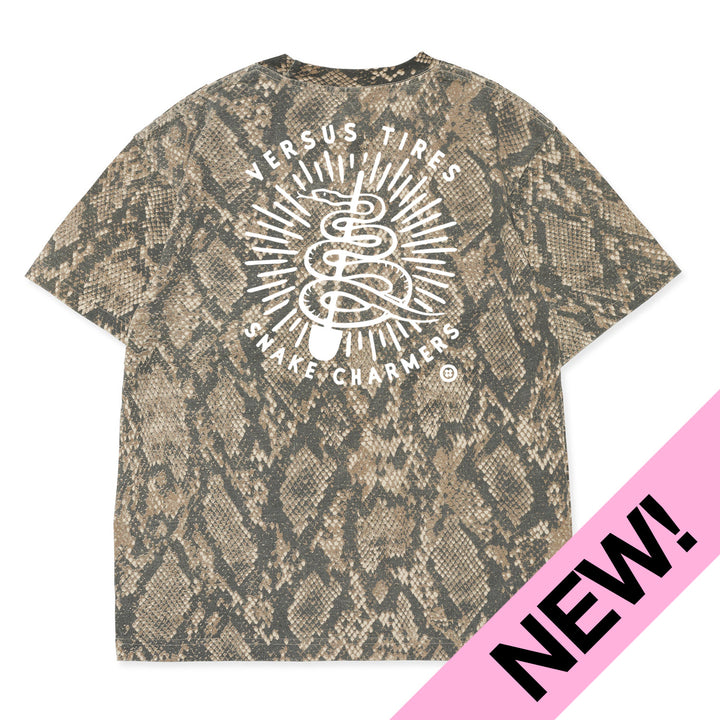Snakecharmer SS Tee - Puff ink on Rattlesnake Blank