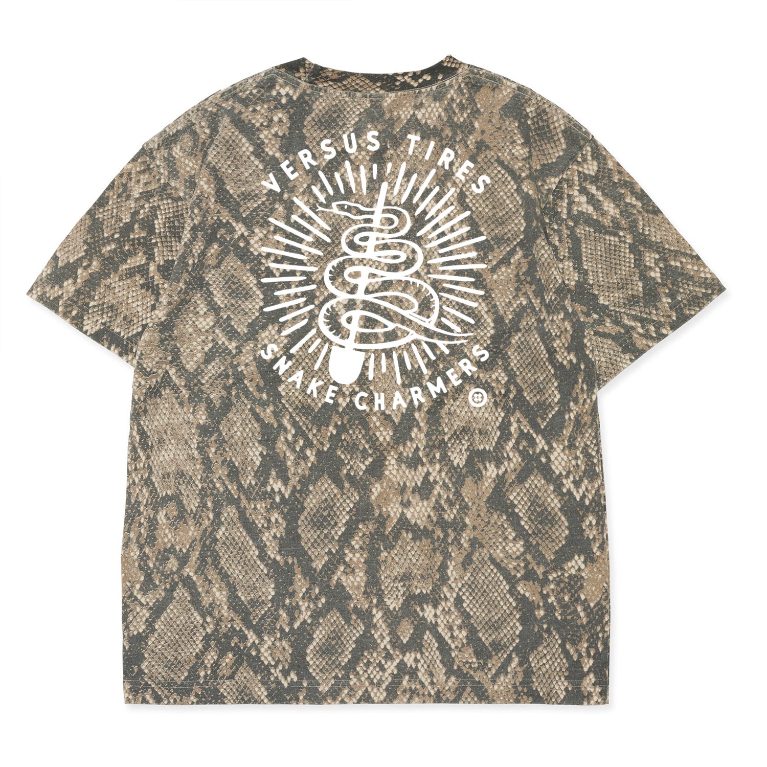 Snakecharmer SS Tee - Puff ink on Rattlesnake Blank
