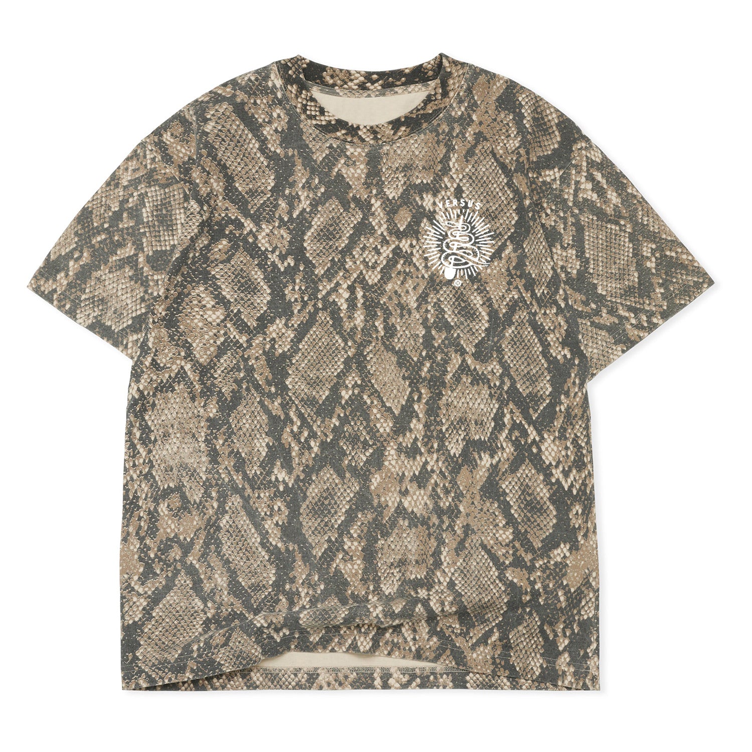 Snakecharmer SS Tee - Puff ink on Rattlesnake Blank