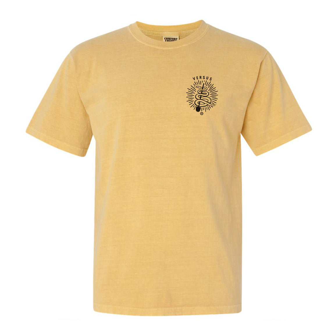 Mustard Yellow Versus Tires Snakecharmer Shirt - Front View