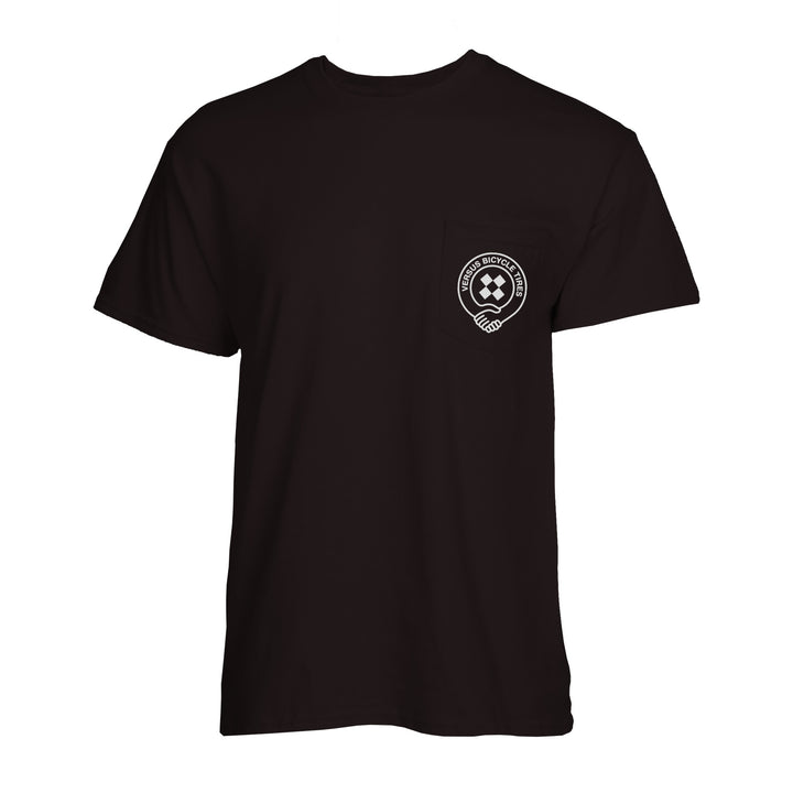 Versus Tires black pocket tee shirt front