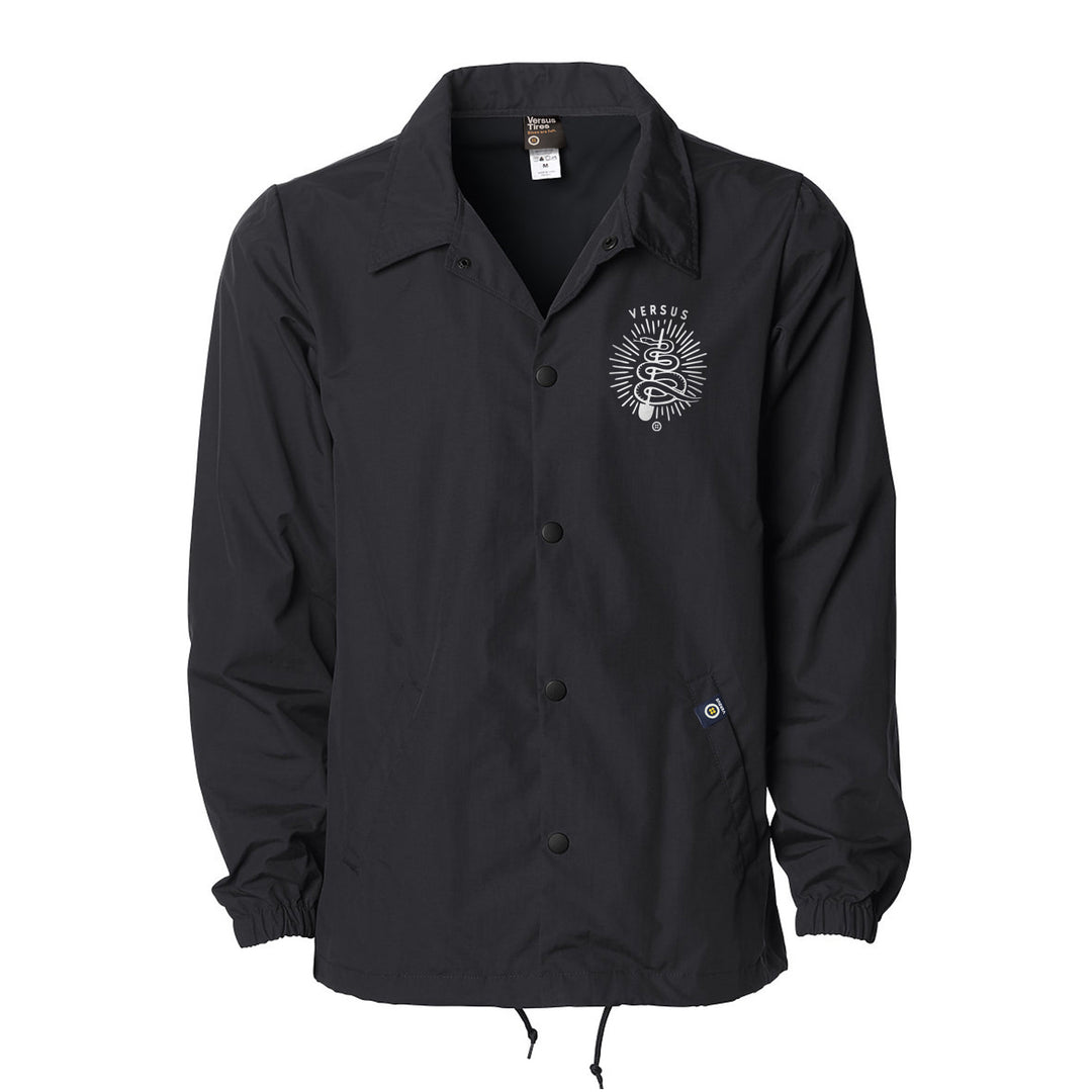 Versus Tires black coaches jacket with Snakecharmer Design - front