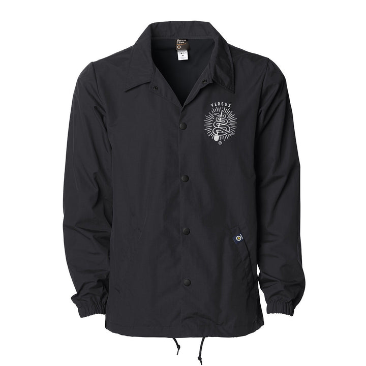 Versus Tires black coaches jacket with Snakecharmer Design - front